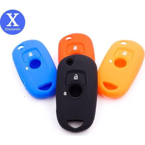 Xinyuexin Silicone Cover Key Case for Buick Verano 2button Flip Remote Key Car Key Case for Car 2 Buttons
