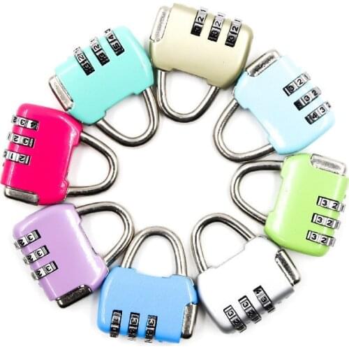 3 Dial Digit Password Lock Combination Code Padlock For Luggage Zipper Bag Backpack Handbag Suitcase Drawer Cabinet Hardware