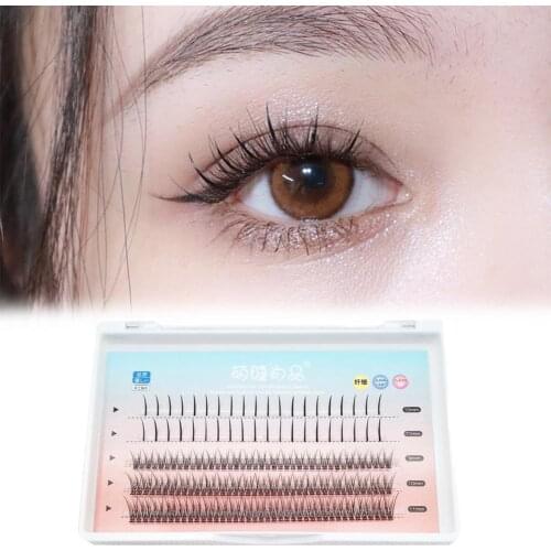1 Box False Eyelash Fishtail Style Reusable Ultra Slim Five Rows Mixed Mermaid Style False Eyelash for Female