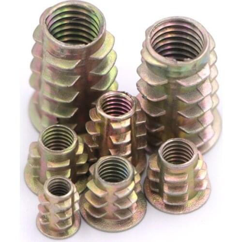 149Pcs Iron Galvanized Insert Wood Nut Hex Drive Head Furniture Nut Fitting