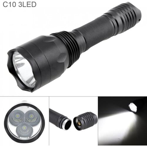 5400LM C10 3 LED XPG2 R51A Lamp Beads White Light Waterproof Shockproof Flashlight Support 18650 Battery for Lighting / Fishing