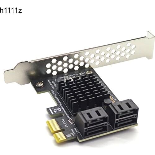 SATA PCI e Adapter 4 Port SATA 3.0 to PCIe x1 GEN3 Expansion Adapter Card SATA 3 III PCI-e PCI Express Converter ASMedia ASM1064