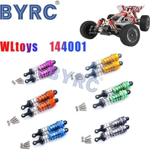 2 Pcs Aluminum Metal Front&Rear Shock Absorber For 1/14 WLtoy 144001 1316 RC Car Crawler Short Course Truck Upgrad Part 2 Pcs A