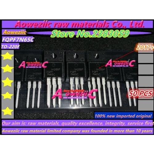Aoweziic 2017+ 100% new imported original FQPF7N65C 7N65C TO-220F FET 7A 650V