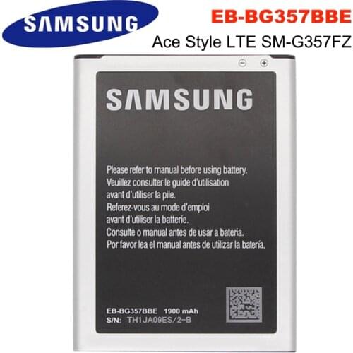 B-BG357BBE SAMSUNG Original Battery For Samsung Ace 4 GALAXY Ace Style LTE SM-G357FZ G357 Phone Battery 1900mAh NFC