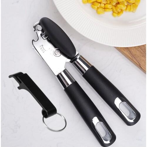 Safe Cut Can Opener Handheld Manual Food Grade Stainless Steel Cutting Can Opener for Kitchen Restaurant Accessories