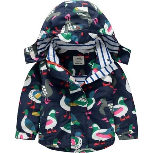 New 2019 spring autumn children kids jackets coats baby boys girls double-deck windproof waterproof jackets outwear