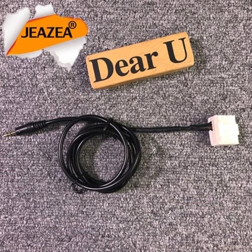 JEAZEA 3.5MM AUX Input Audio Radio Male Interface Adapter Cable Wire for MP3 for Toyota Camry RAV4 Corolla 4Runner Highlander