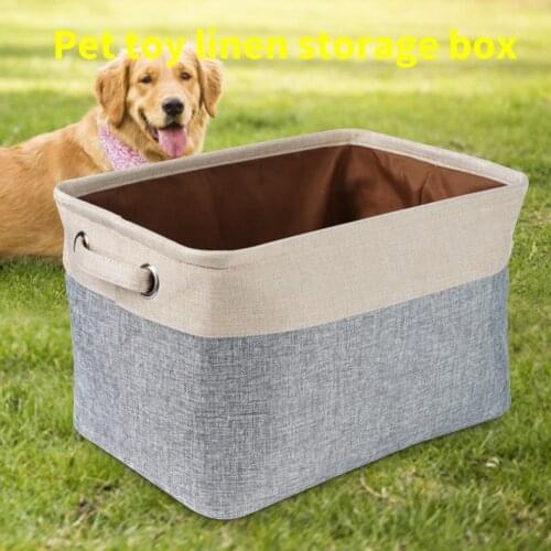 Storage Baskets Accessories Foldable Canvas Dog Toy Storage Basket Pet Shoes Home Storage Box for Dogs Clothes Pet