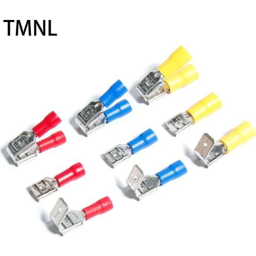 Shovel crimped press connector piece fast pluggable Terminal Electrical Cold car Plug pressing wire spring Cable Crimp Spade Lug