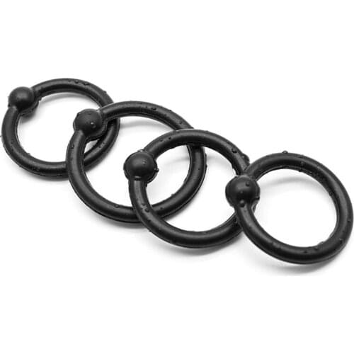 4 PCS/SET Male Penis Ring Set Stretchy Soft Silicone Cock Rings Set for Men to Enhance Erection Prolong Sex Time
