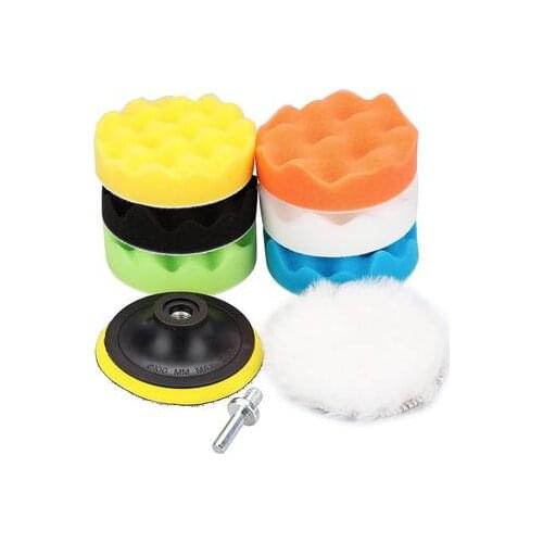 9Pcs/Set 4 Inch 100mm Buffing Pad Polishing Pad Kit For Car Polisher Psds M10 Thread Abrasive Tools 4.8