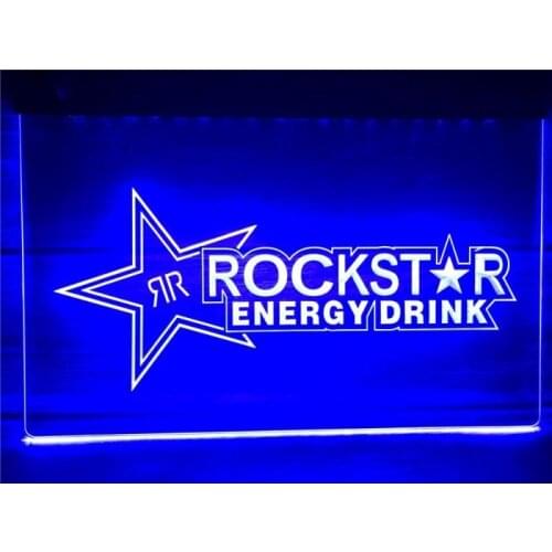 A228 Rockstar Energy Drink Beer Bar Led Neon Light Signs