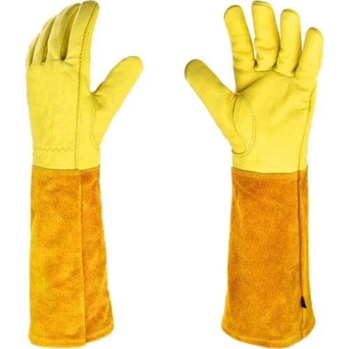 2021 New Breathable Leather Glove Safety Rose Pruning Gloves for Men and Women