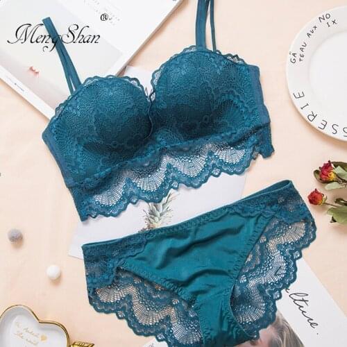 New pattern lesbian Wireless Massage palm cup Sexy bra Comfortable gathering Adjustment type Upper bracket Underwear set