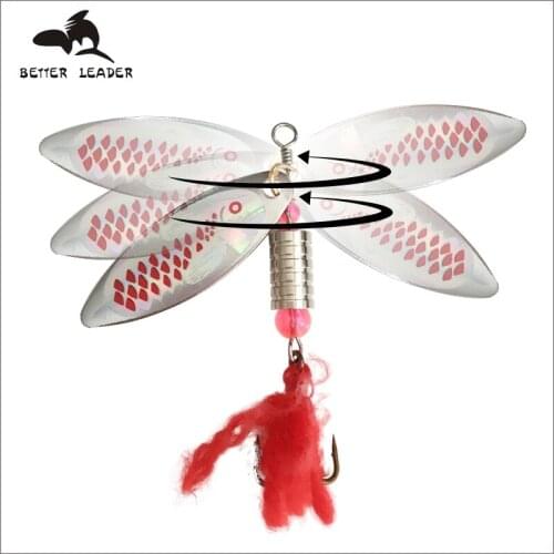 ORJD Metal Fishing Lure Spinner Baits Tackles Hard Lure CrankBaits Jig Metal Buzz Bait with Feather Hooks Sequin