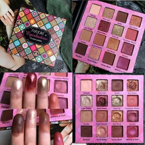 16 Colors Eye Shadow Powder Pallete Makeup Palette Soft Smoky Nude Eyeshadow Palette Pigmented Glitter Shimmer Matte Eyeshadow