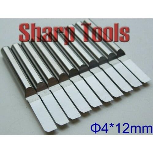Durable 4*12mm Half Straight Bits Wood Router Tools Carbide End Mill Set, CNC Woodworking Cutting Tools Engraving Milling Cutter
