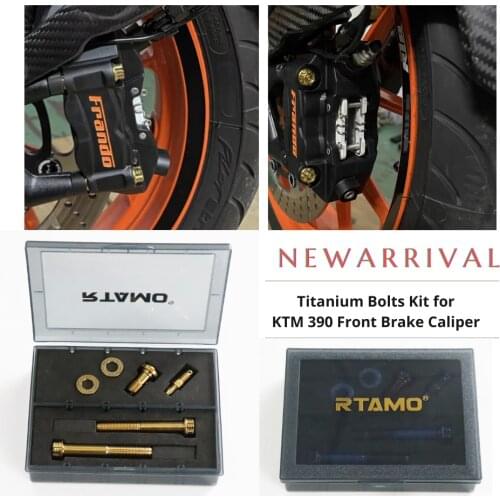 RTAMO Titanium Alloy Bolts for 390 Front Brake Caliper OEM Replacement J010080605 High-Performance Racing Spec Anti-corrosive