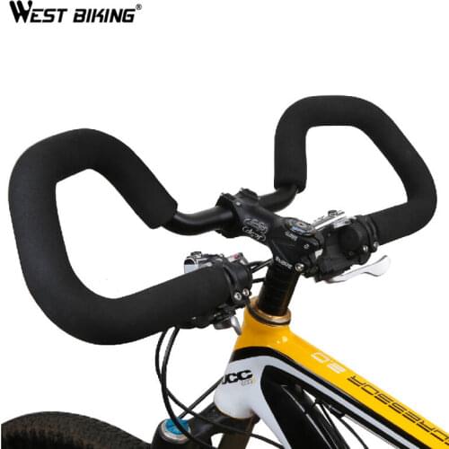 BMX MTB Bike Handlebar Alloy Steel Handle Bar Cycling Road Bike Accessories Carbon Bicycle Butterfly Handlebar With Sponge
