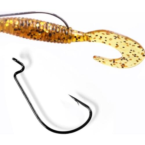 20 Pcs High-carbon Steel Fishing Soft Lure Hooks 1# 2# 1/0# 2/0# 3/0# Crank Hook Lure Worm for Soft Bait Tackle High Quality