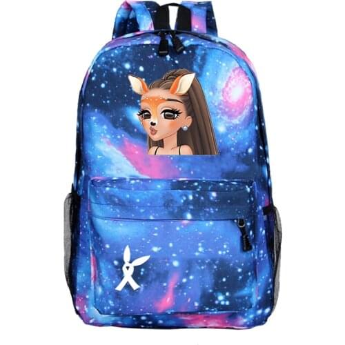 Galaxy Ariana Grande Backpack Teenagers Student School Bag Boys Girls Bookbag Child Cartoon Bag Men Women Travel Rucksack Gift