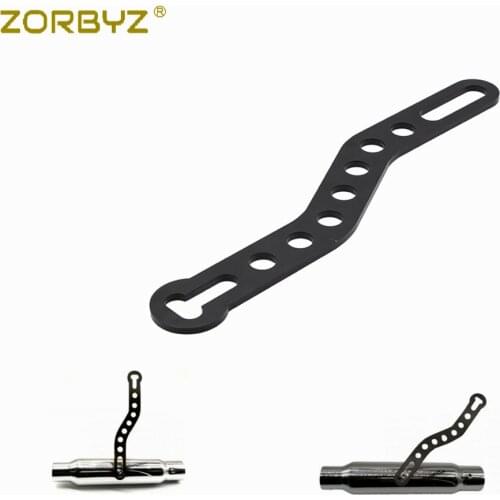 ZORBYZ Motorcycle Black Retro Exhaust Hanger Bracket Exhaust Muffler Pipe Fixing Tool For Honda Yamaha Suzuki