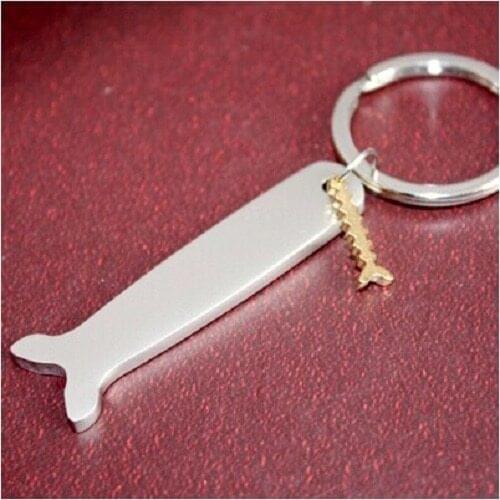 Magic fish keychain cute key ring for women high quality fishbone key chain llaveros chaveiro portachiavi free shipping