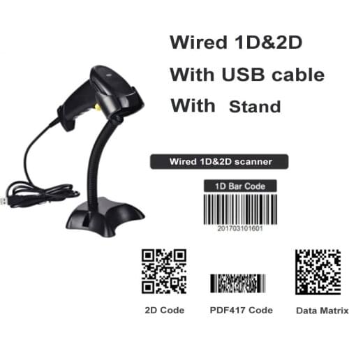 High Scan Speed 1D Laser scanner AND 1D&2D Wired Barcode Scanner AND High-speed scanning platform with USB