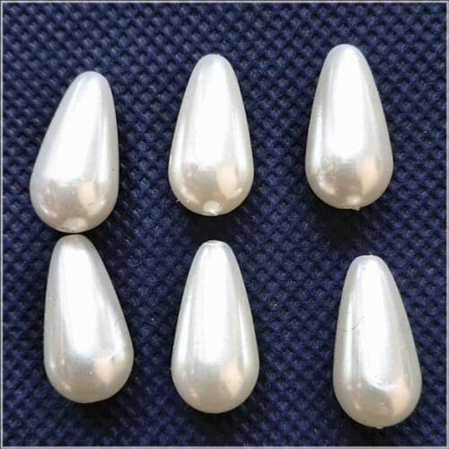 100pcs Wholesale ABS Pearl Beads For charms earring or pins making accessories through hole size 10x20mm 10x30mm top quality