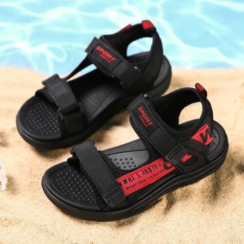 Kids Sandals for Boys Sandals Fashion Summer Children Big Boy Beach Shoes Open Toe Soft Bottom Size 28-39 SD100