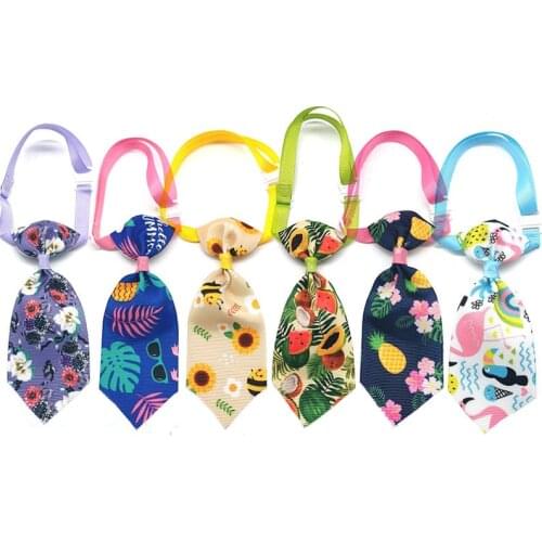 50/100pcs Pet Dog Bowties Flamingo Animal Puppy Dog Bow Tie Pet Collar Dog Grooming Accessories Pet Supplies for Small Dog