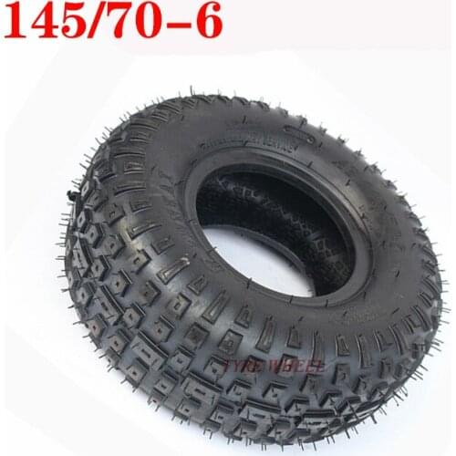 6 inch AT145/70-6 Vacuum Tyres Tubeless Tire for 49cc 50cc 110cc Electric ATV Scooter Buggy Go kart Bike Vehicle Parts Off Road