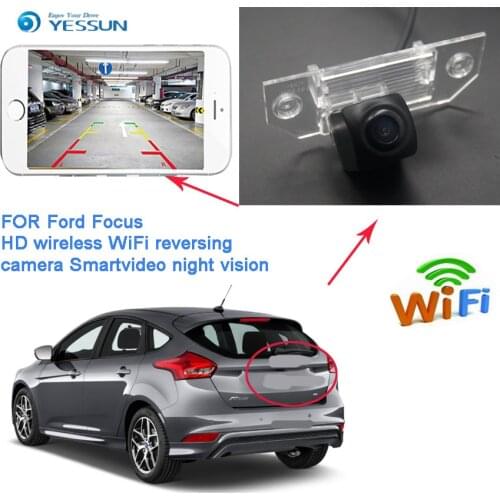 YESSUN car Rear View WIFI Camera for Ford Focus Hatchback 2004~2008 HD Reverse Camera license plate Camera backup wirel