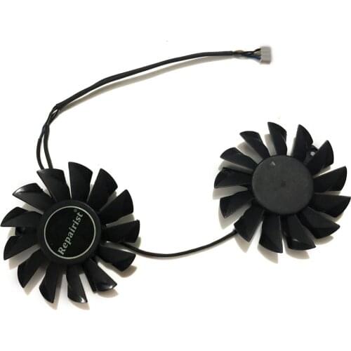 Free Shipping 2 Pieces/Lot PLD08010S12HH Computer Dual Fan For Graphics Video Card MSI R7950 HD7950 Cooling