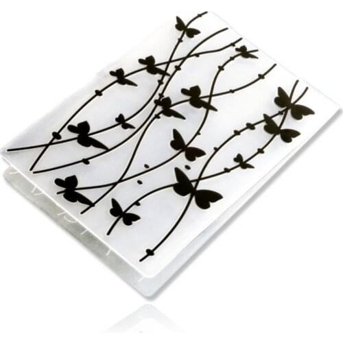 Tree Rattan Butterfly Plastic Embossing Folders Folder Scrapbooking Embossing Folders Plastic Gaufrage Plastique Scrapbooking