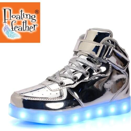 2020 Kids Led Usb Charging Shoes Glowing Sneakers Children Hook Loop Luminous Shoes for Girls Boys Men Women Skate LED Shoes
