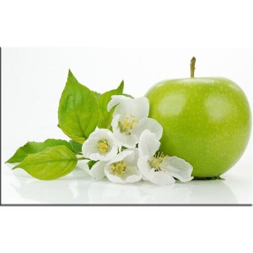 DIY Square Crystal Rhinestone Diamond Embroidery Paintings Diamond Mosaic Needlework Diamond Paintings Crafts Green apple