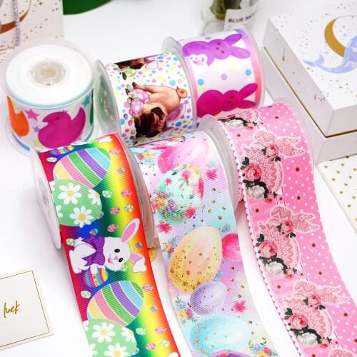 DIY Easter Day Printed Grosgrain Ribbon For Craft Supplies Sewing Accessories 5 Yards, Planar Resins Mold 10 Pieces. 49612