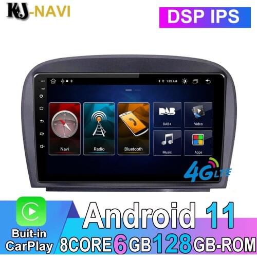 DSP IPS Android 11 9 inch Car Player GPS Navigation Multimedia Radio for Mercedes SL R230 SL350 SL500 SL55 SL600 SL65 2001-2007