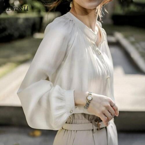 EDressU Womens Silk Shirts