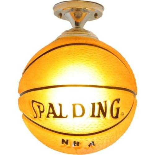 Creative Cartoon Basketball Childrens Room Ceiling Lamp Lifelike Boys Room Ceiling Lights Baby Room Ceiling Lamps Fixtures