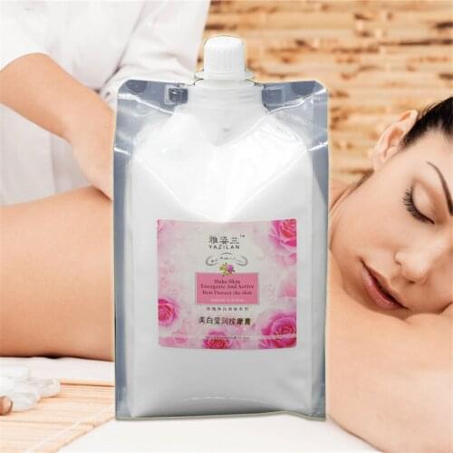 Massage Cream Beauty Salon Roses Shiny Facial Whitening Moisturizing Body Foot Scraping Safe for Sensitive Skin 1000ml