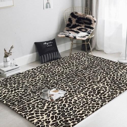 Fashion Leopard Printed Carpets for Living room Bedroom Area Rugs Super Soft Home Decor carpet Kitchen Restaurant Antiskid Mats