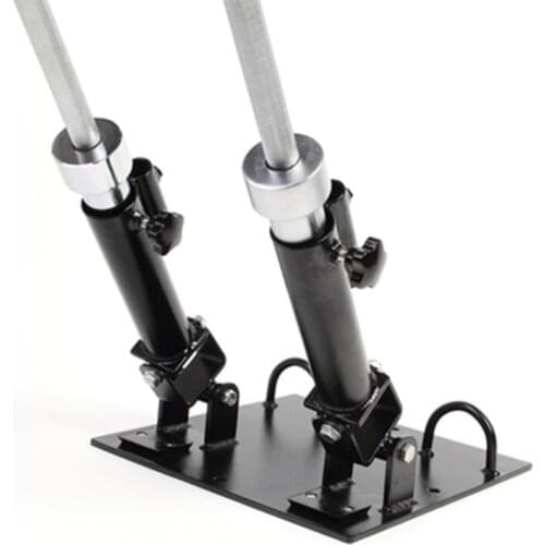 Single Double Barrel Barbell Squat Deadlift Explosive Power Fitness Barbell Bar Gun Rack