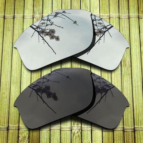 Polarized Replacement Lense For-Oakley Bottle Rocket Sunglasses Frame True Color Mirrored Coating - Chrome&Black Combine Options