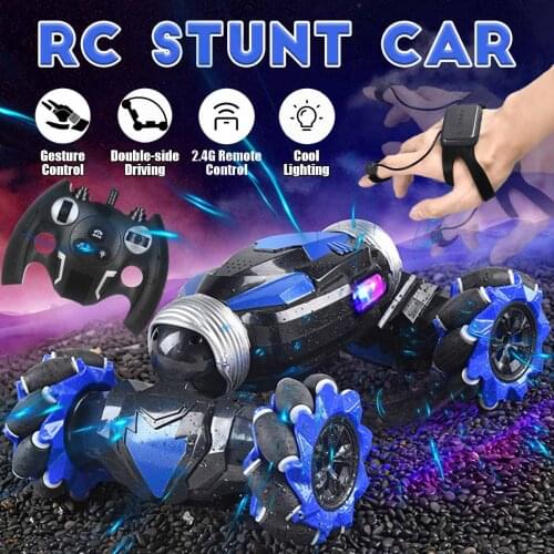 Gesture Sensing Remote RC Stunt Car All Wheel Drive Drifting Twisting LED Off-Road Vehicle Toys