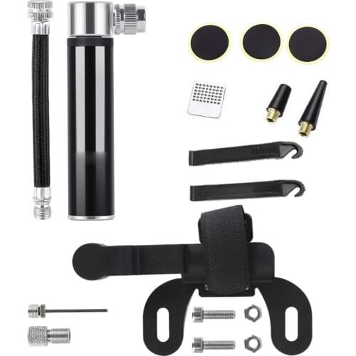 Mini Manual Inflator 120PSI Air Pump Inflator Aluminum Alloy Bicycle Basketball Football Tire Air Pump Schrader Presta Valve