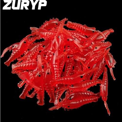 50Pcs Luminous Shrimp Fishing Lures Luminous Artificial Simulation Small Grass Shrimp Fishing Lure Freshwater Fishing Accessory