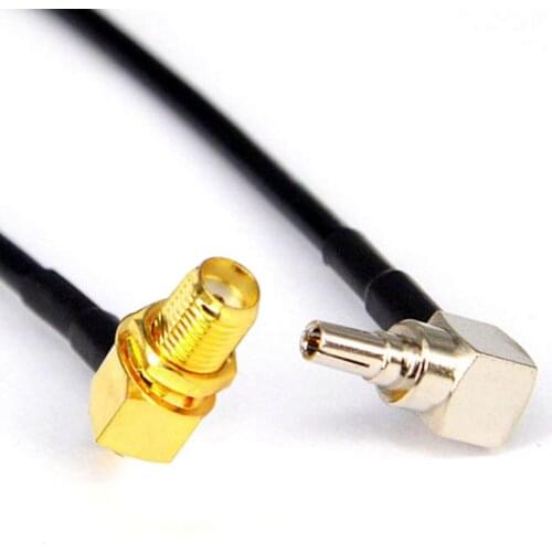 10 Pieces antenna Extension Cable 20CM CRC9 Male Plug Rightangle to SMA Female Connector Pigtail Cable